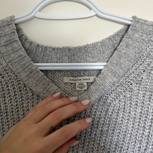 Oversized Grey Knit Sweater - Picture 2 of 3